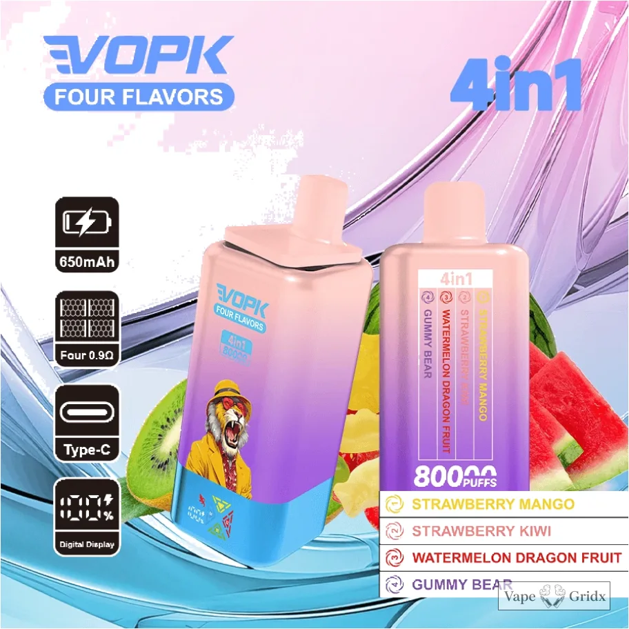 Vopk 80000 80K Trekjes 4-in-1 Quad smaak Wegwerp Vape - image 9
