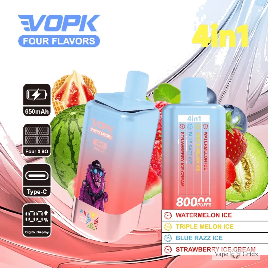Vopk 80000 80K Trekjes 4-in-1 Quad smaak Wegwerp Vape - image 10