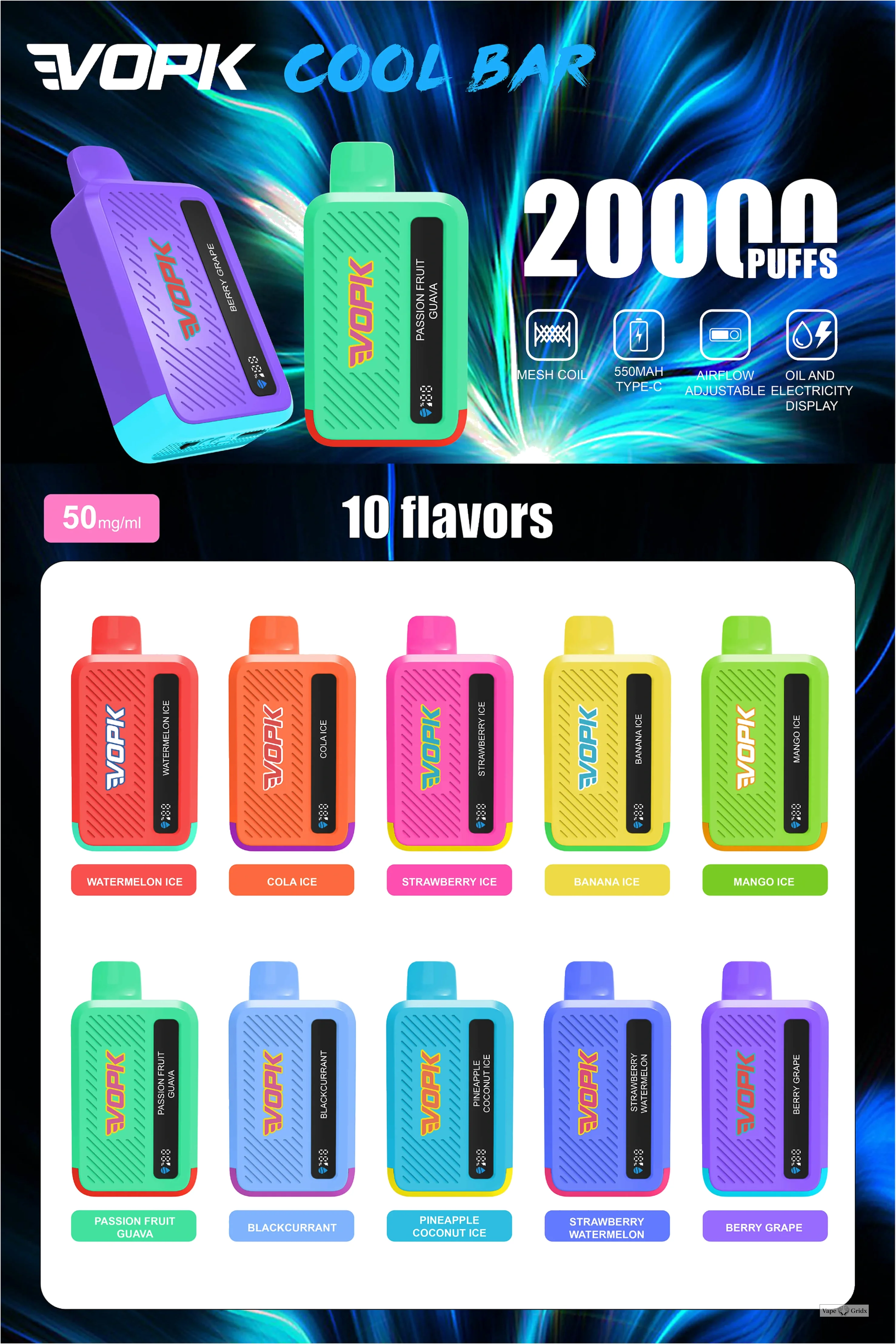 VOPK Cool Bar 20000 20K Trekjes Display Wegwerp Vape - image 11