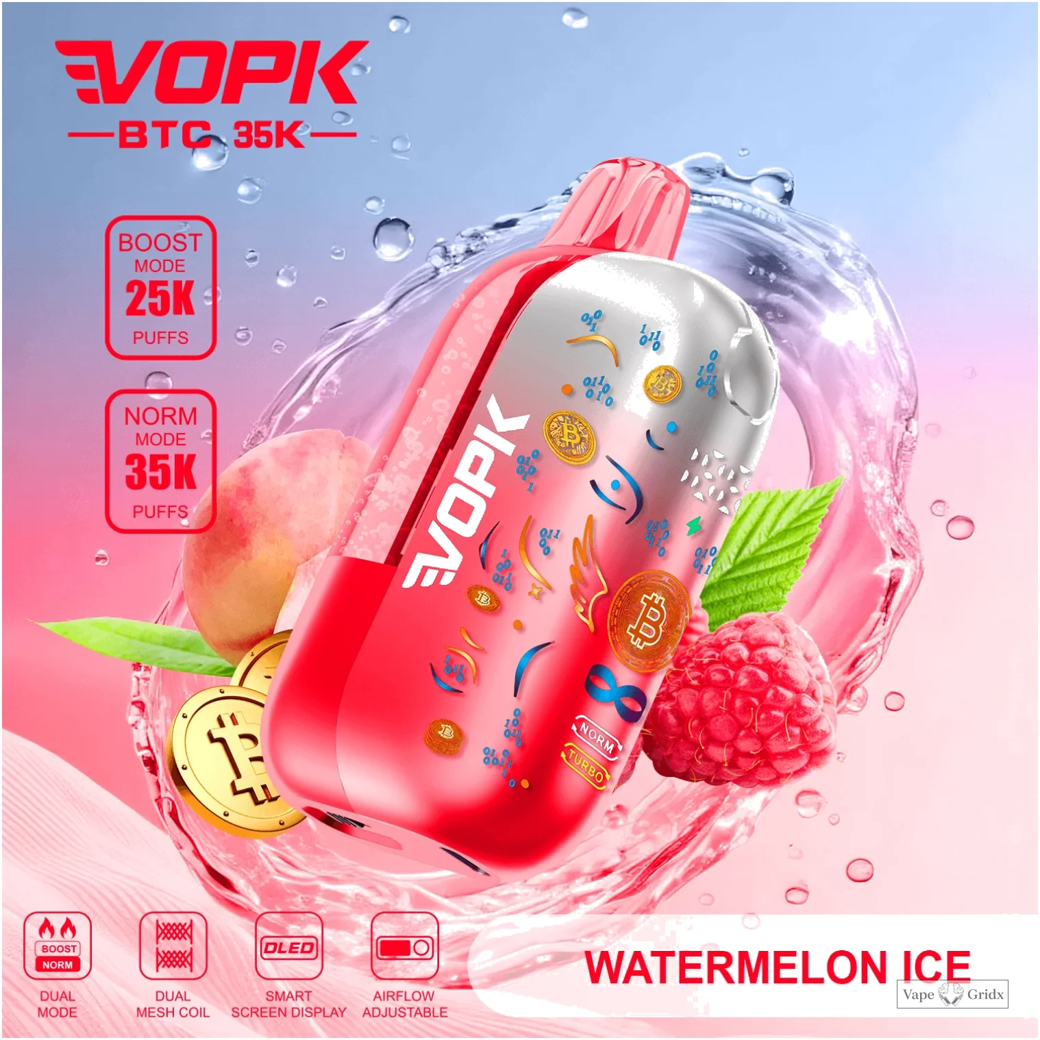 VOPK BTC 35000 35K Trekjes Instelbaar Vermogen Wegwerp Vape - image 5