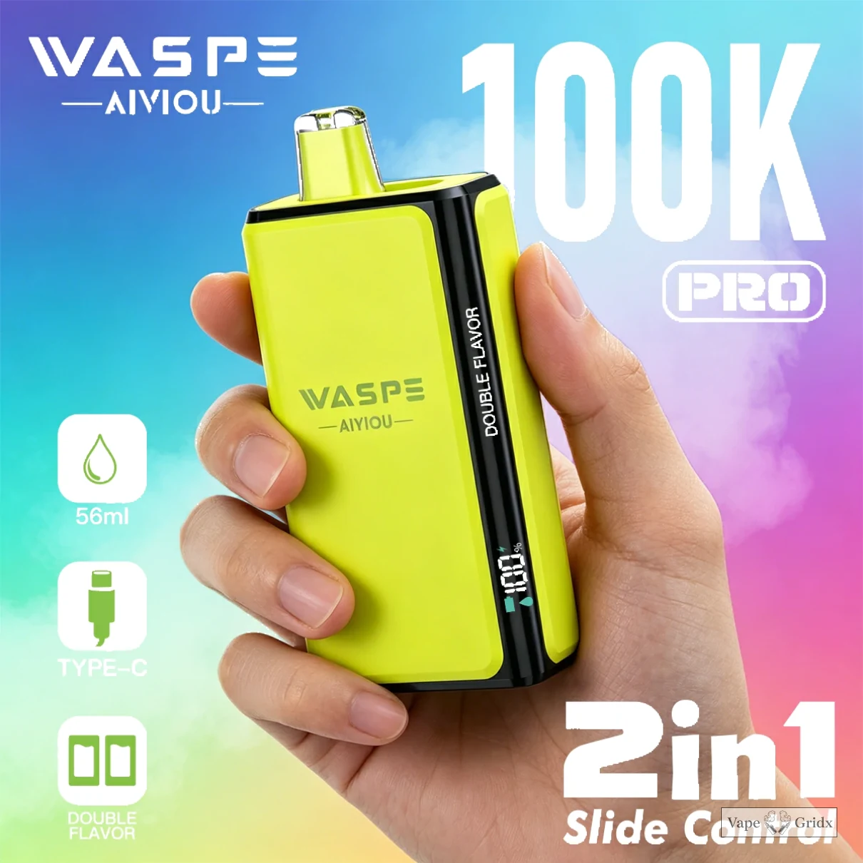 WASPE Pro 100000 100K Trekjes 2-in-1 Wegwerp vape - image 4