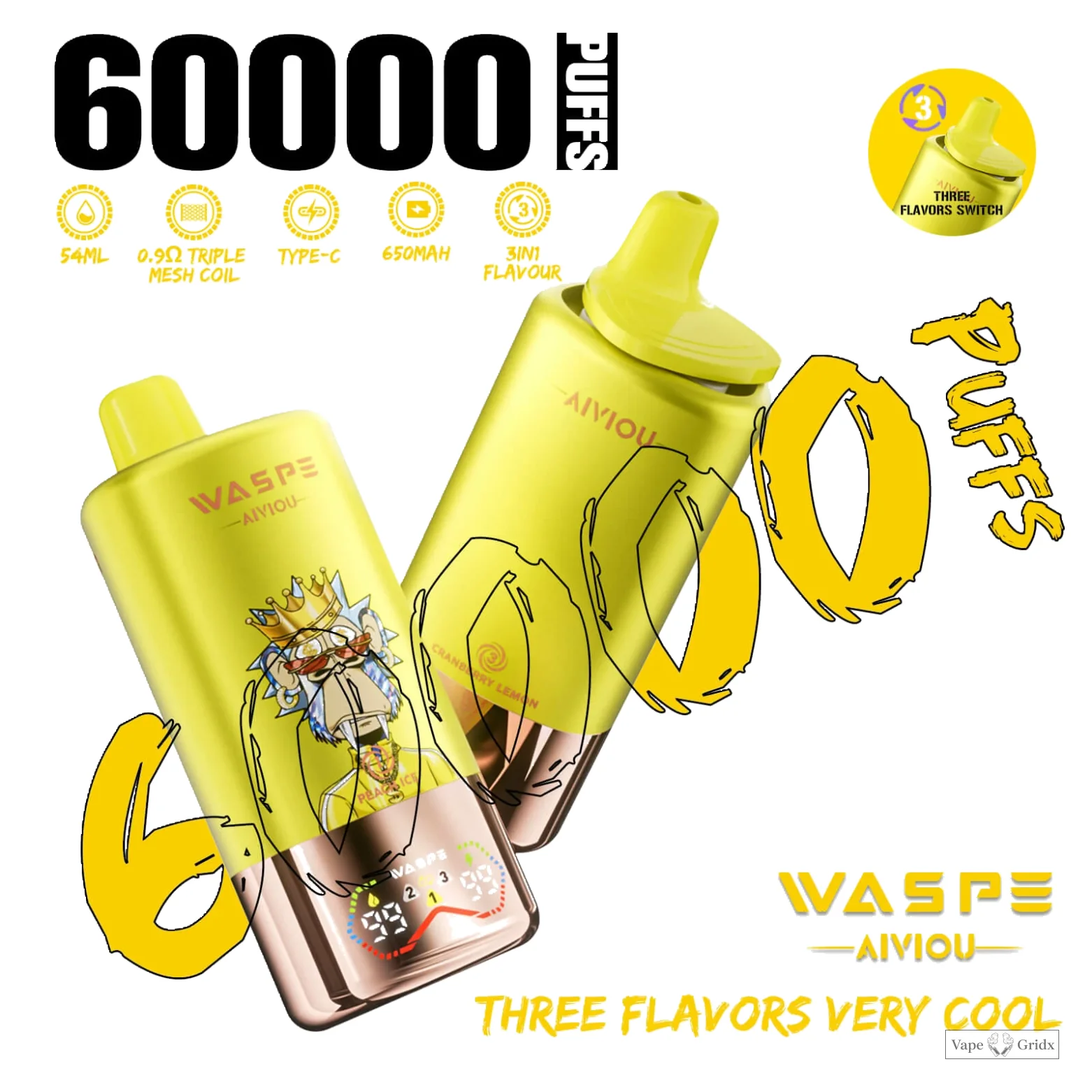 WASPE Bar 60000 60K Trekjes LED Display Wegwerp Vape - image 20