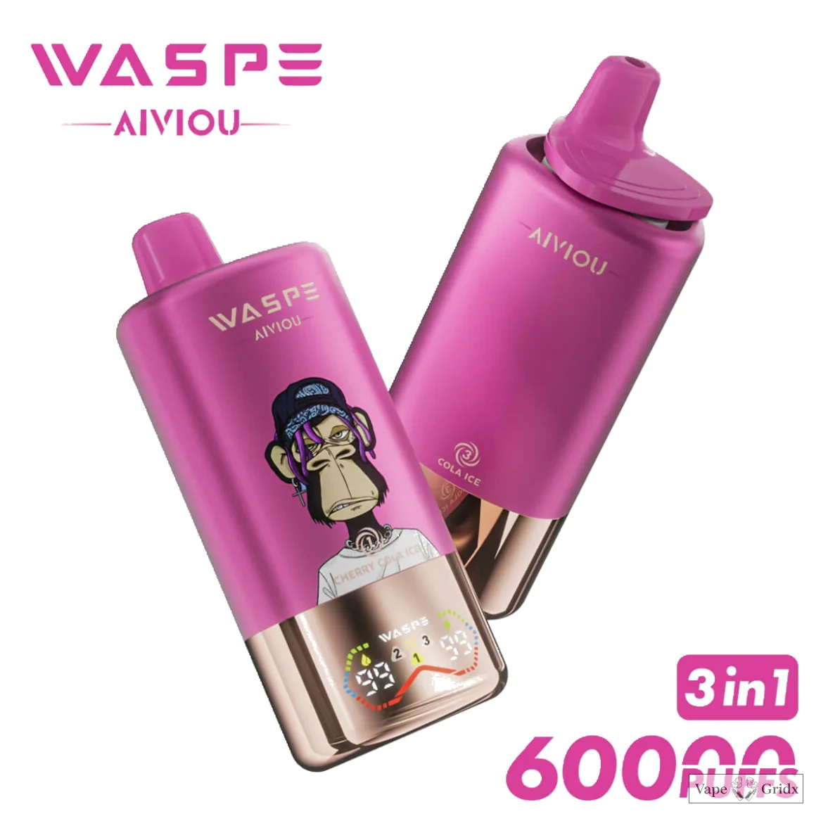 WASPE Bar 60000 60K Trekjes LED Display Wegwerp Vape - image 17