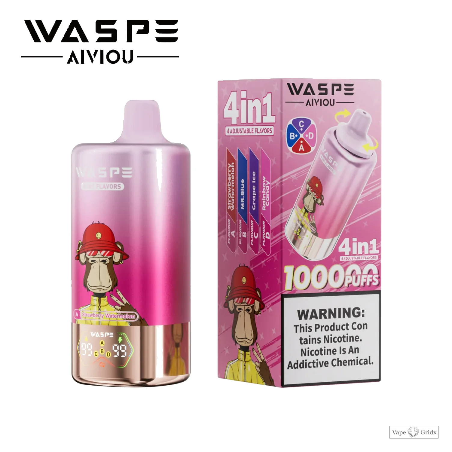 WASPE 4-in-1 100000 100K Trekjes Wegwerp Vape - image 3
