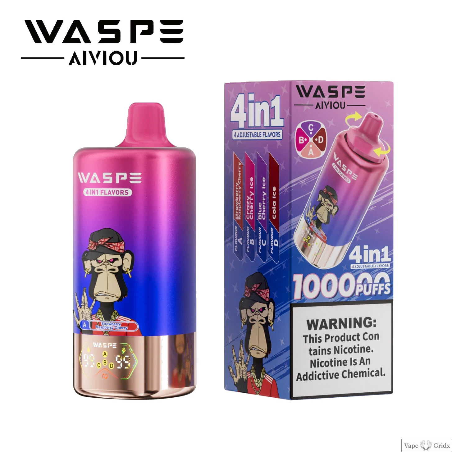 WASPE 4-in-1 100000 100K Trekjes Wegwerp Vape - image 13