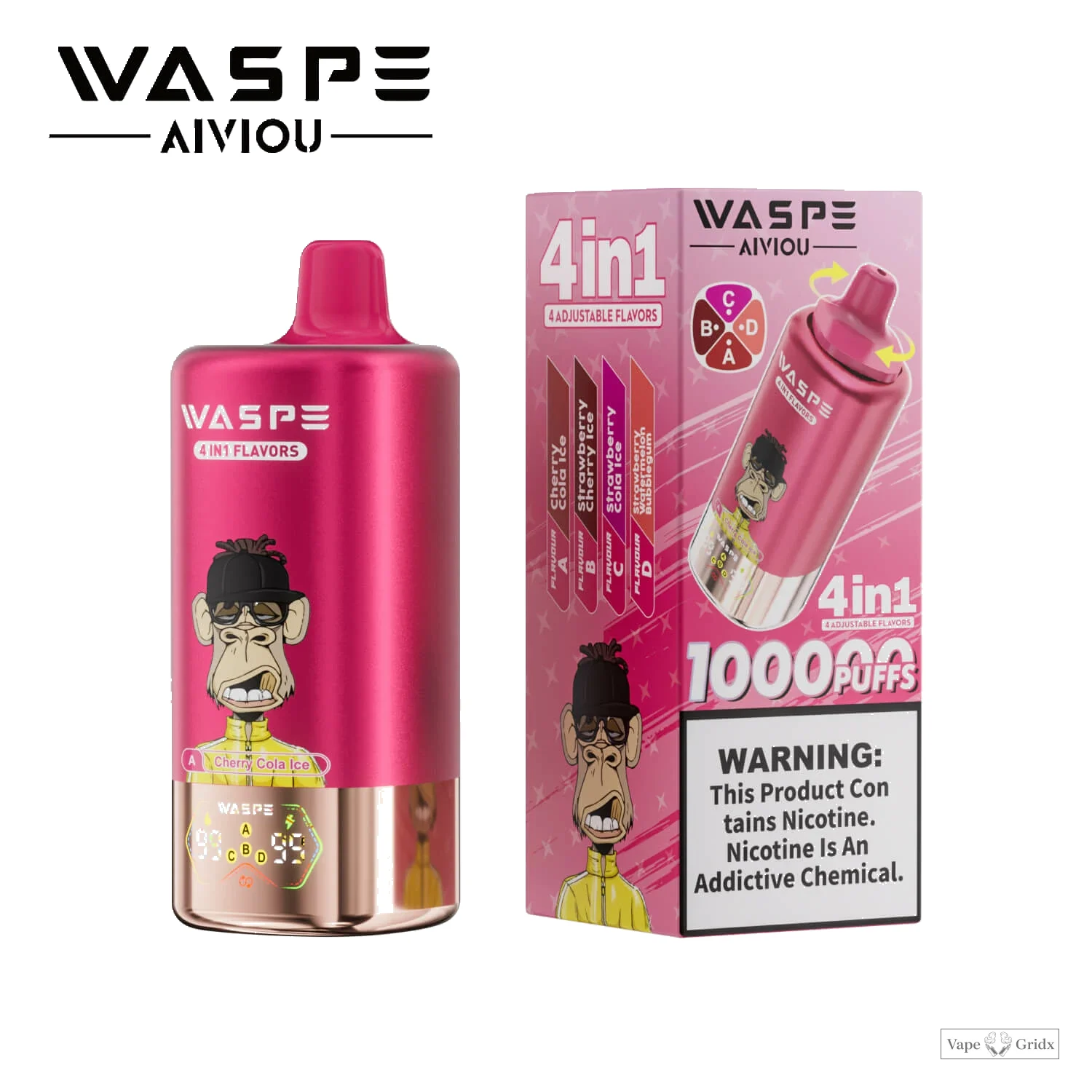 WASPE 4-in-1 100000 100K Trekjes Wegwerp Vape - image 5