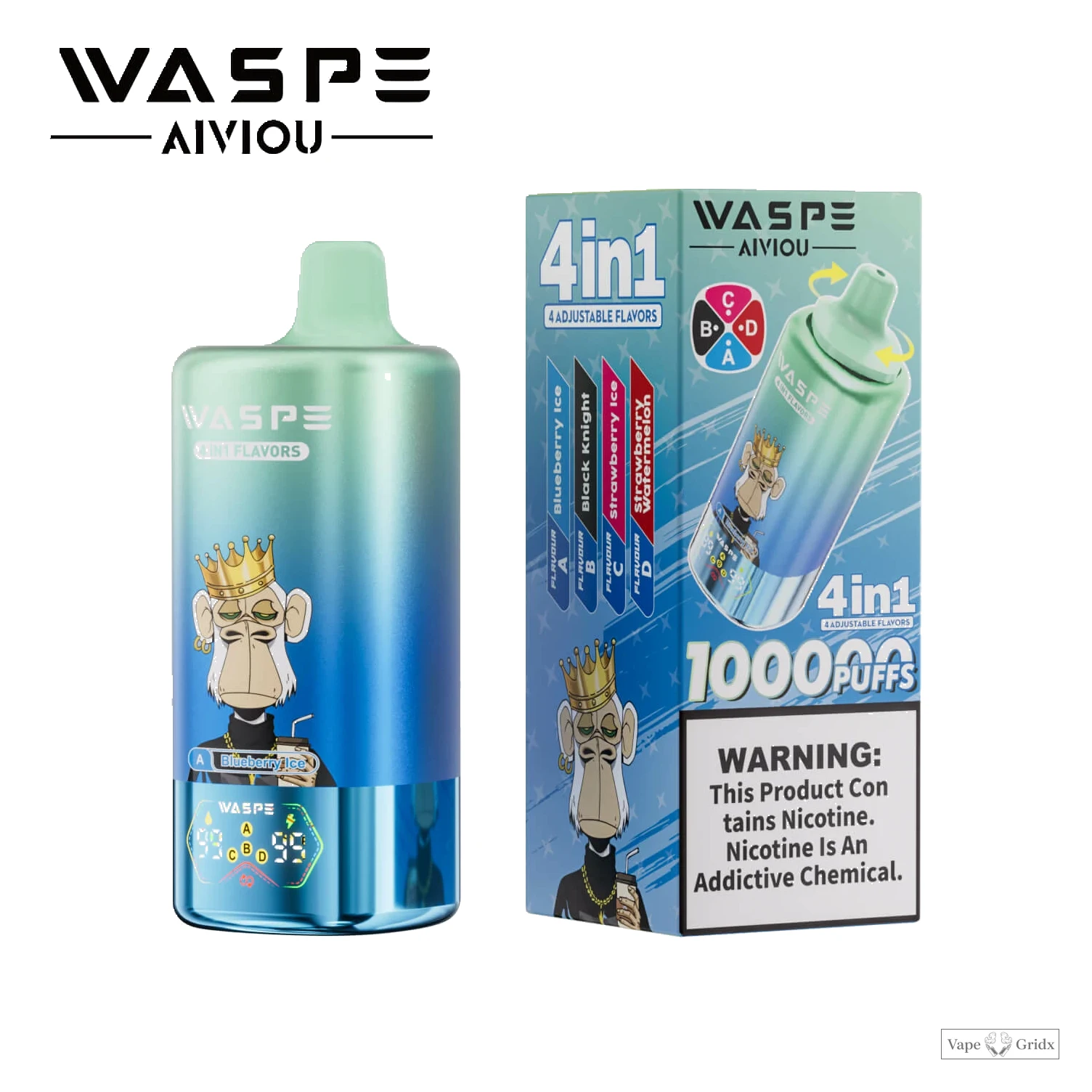 WASPE 4-in-1 100000 100K Trekjes Wegwerp Vape - image 7