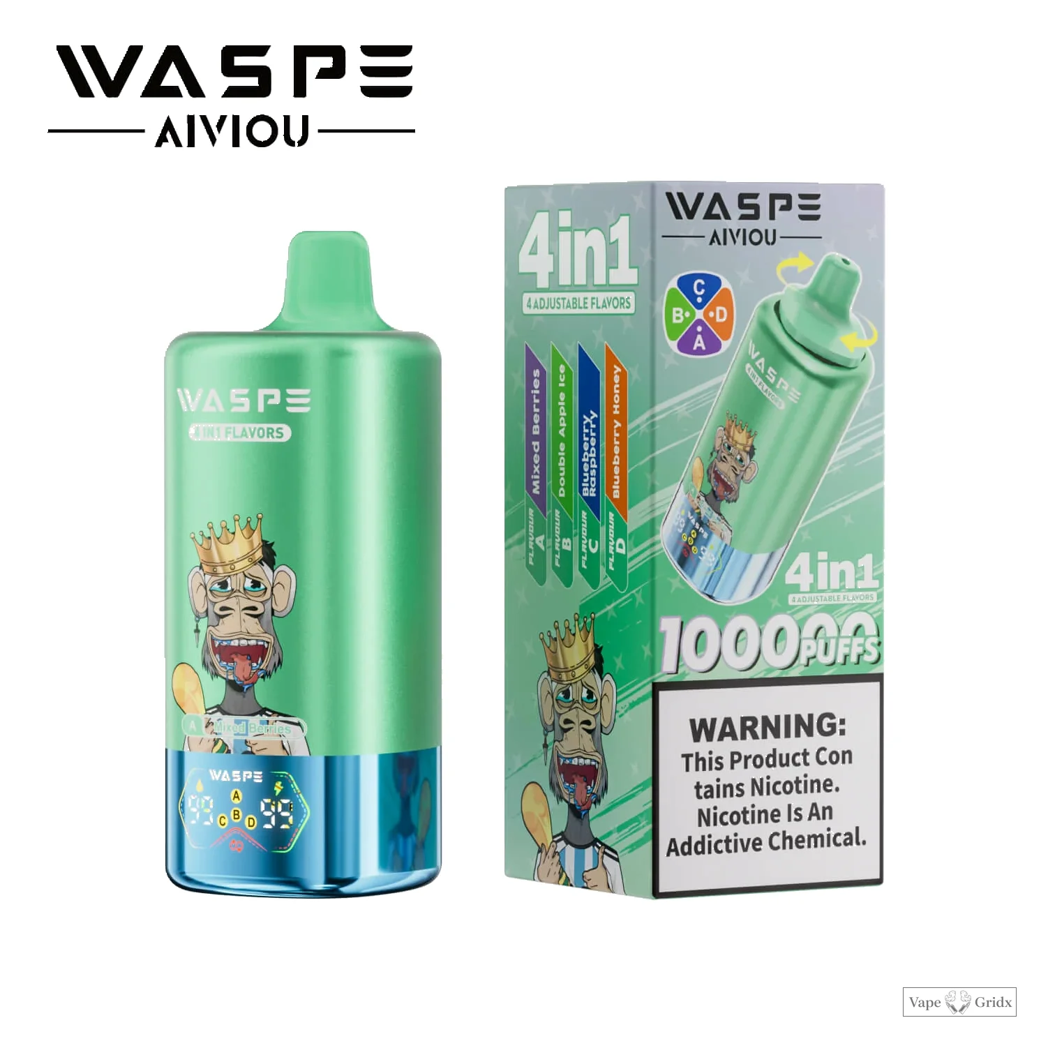 WASPE 4-in-1 100000 100K Trekjes Wegwerp Vape - image 8