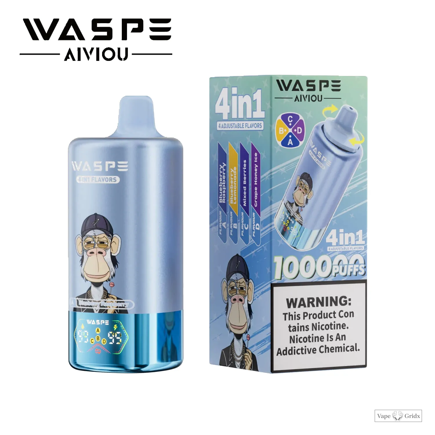 WASPE 4-in-1 100000 100K Trekjes Wegwerp Vape - image 9