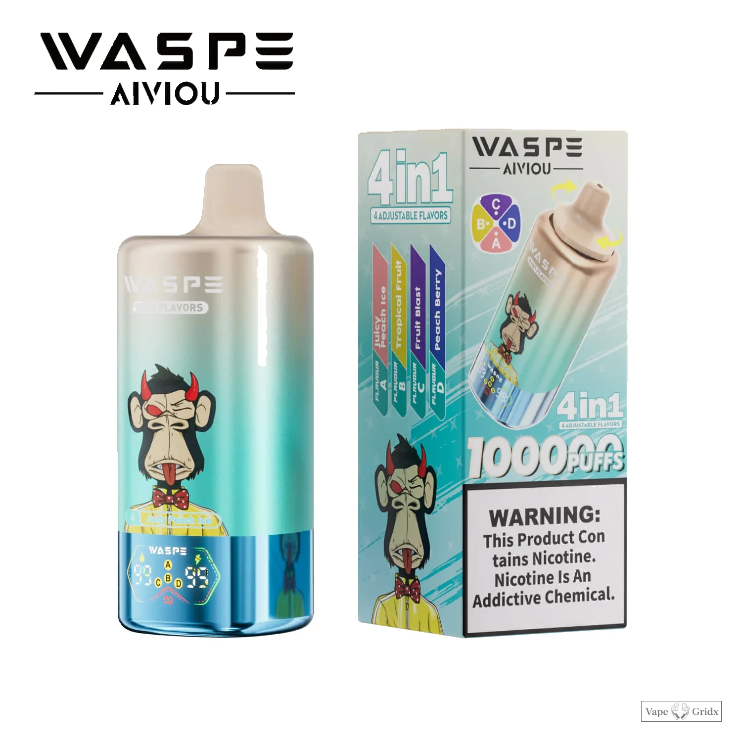 WASPE 4-in-1 100000 100K Trekjes Wegwerp Vape - image 11