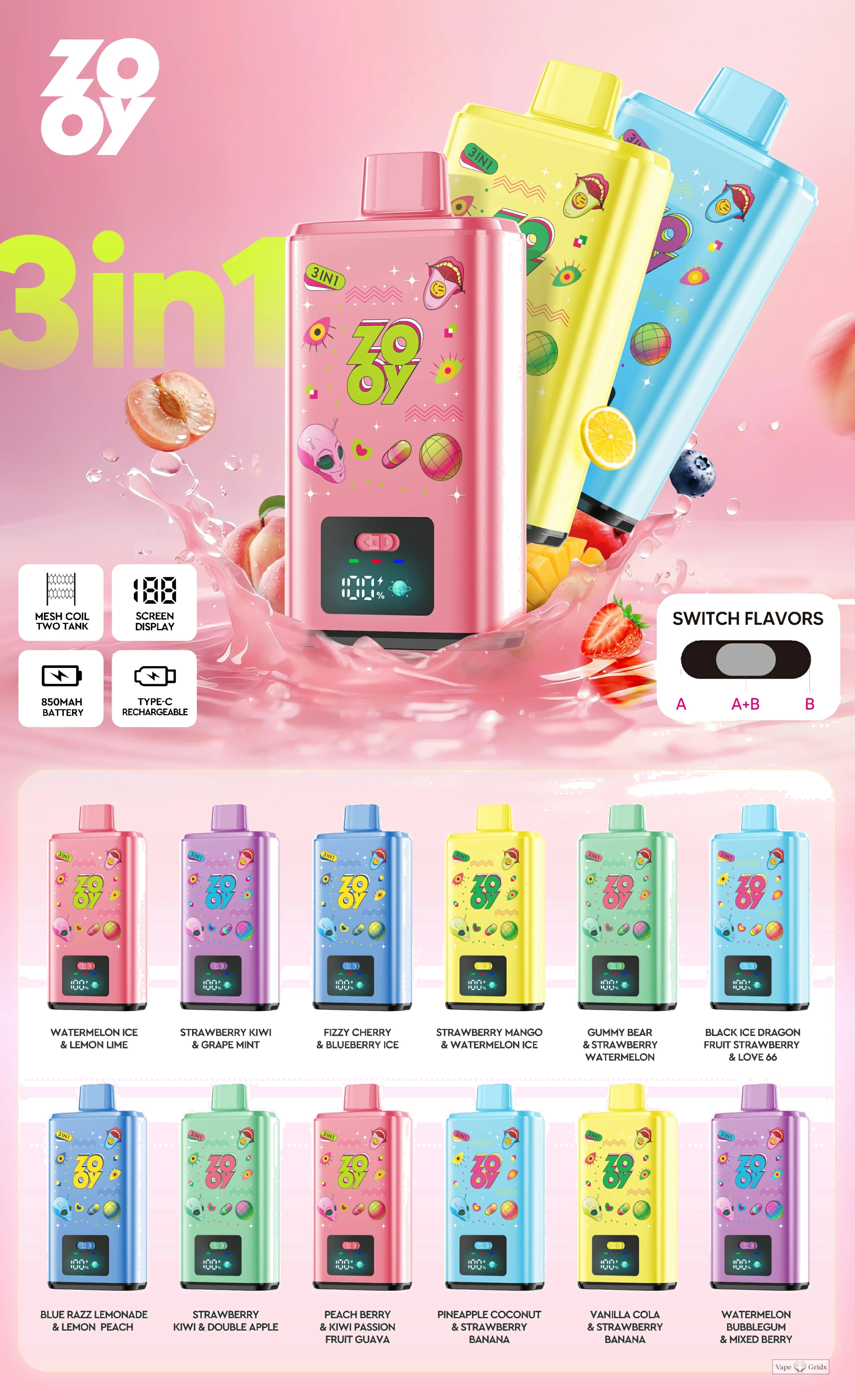 Zooy 150000 150K Trekjes 3-in-1 Wegwerp Vape - image 11
