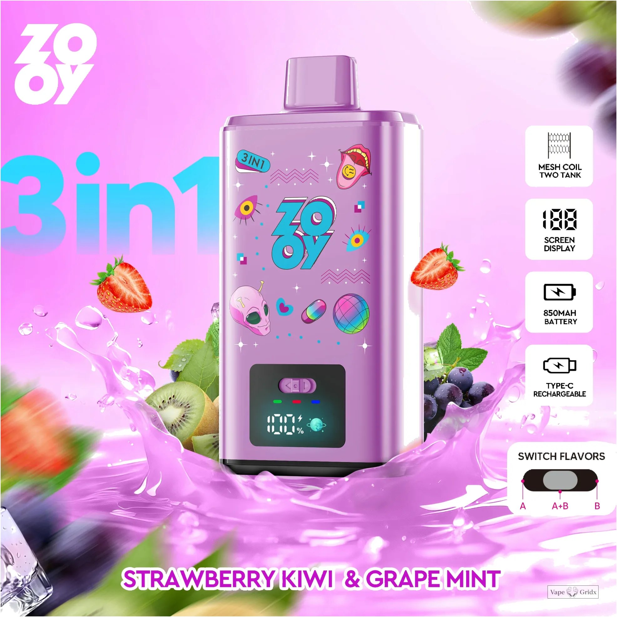 Zooy 150000 150K Trekjes 3-in-1 Wegwerp Vape - image 5
