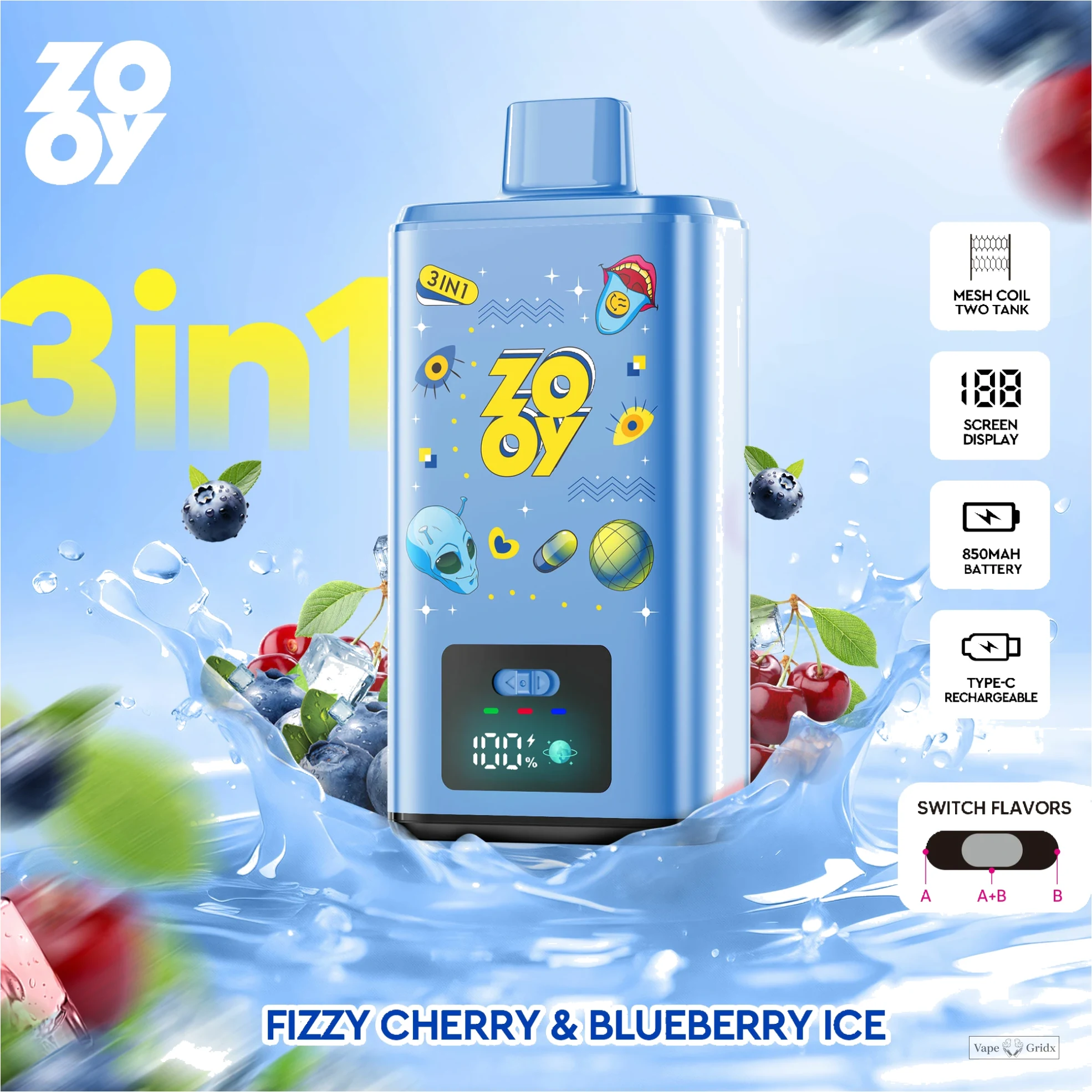 Zooy 150000 150K Trekjes 3-in-1 Wegwerp Vape - image 6