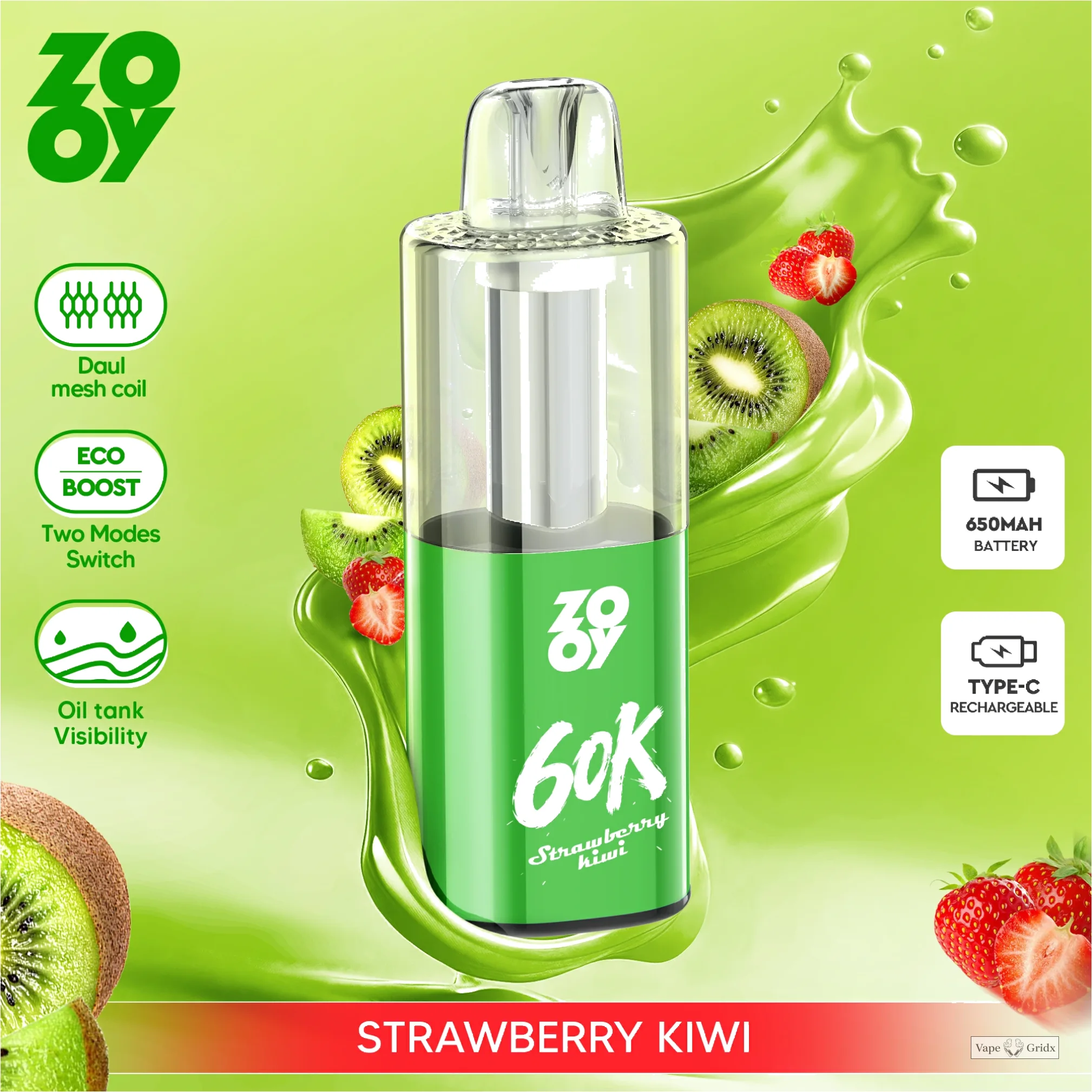 ZOOY Fizz 60000 60K Trekjes Dual Mode Wegwerp Vape
