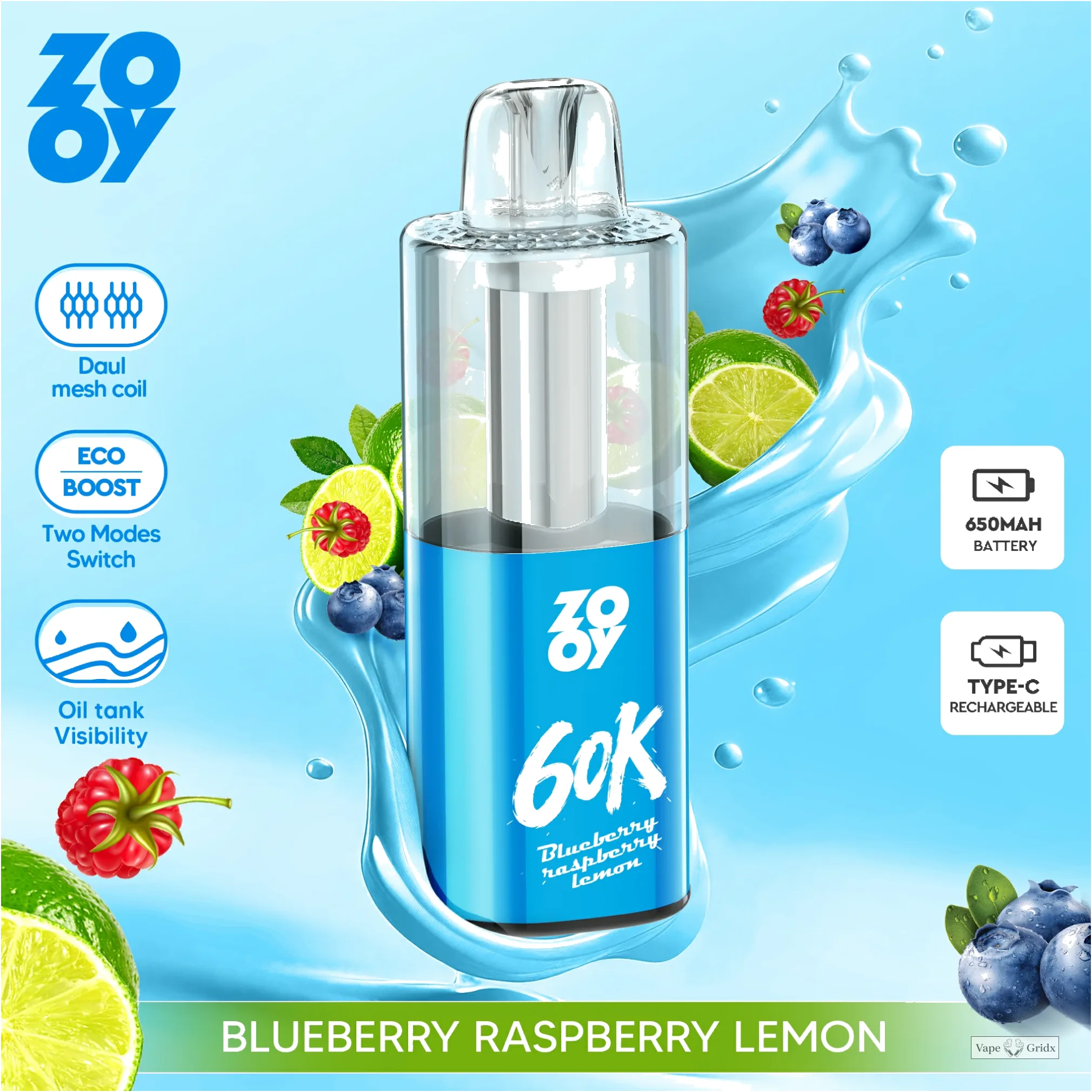 ZOOY Fizz 60000 60K Trekjes Dual Mode Wegwerp Vape - image 4