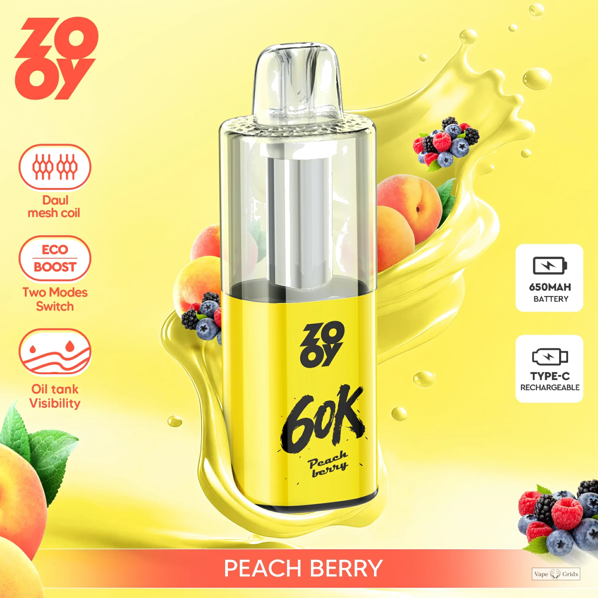 ZOOY Fizz 60000 60K Trekjes Dual Mode Wegwerp Vape - image 6