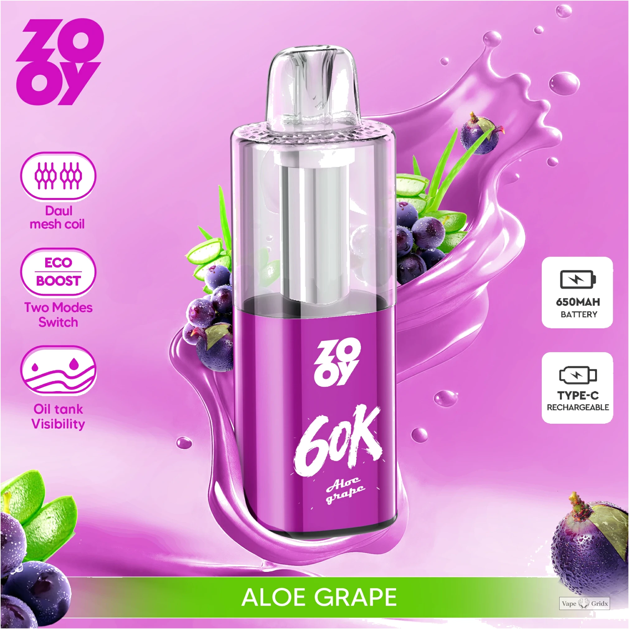 ZOOY Fizz 60000 60K Trekjes Dual Mode Wegwerp Vape - image 8