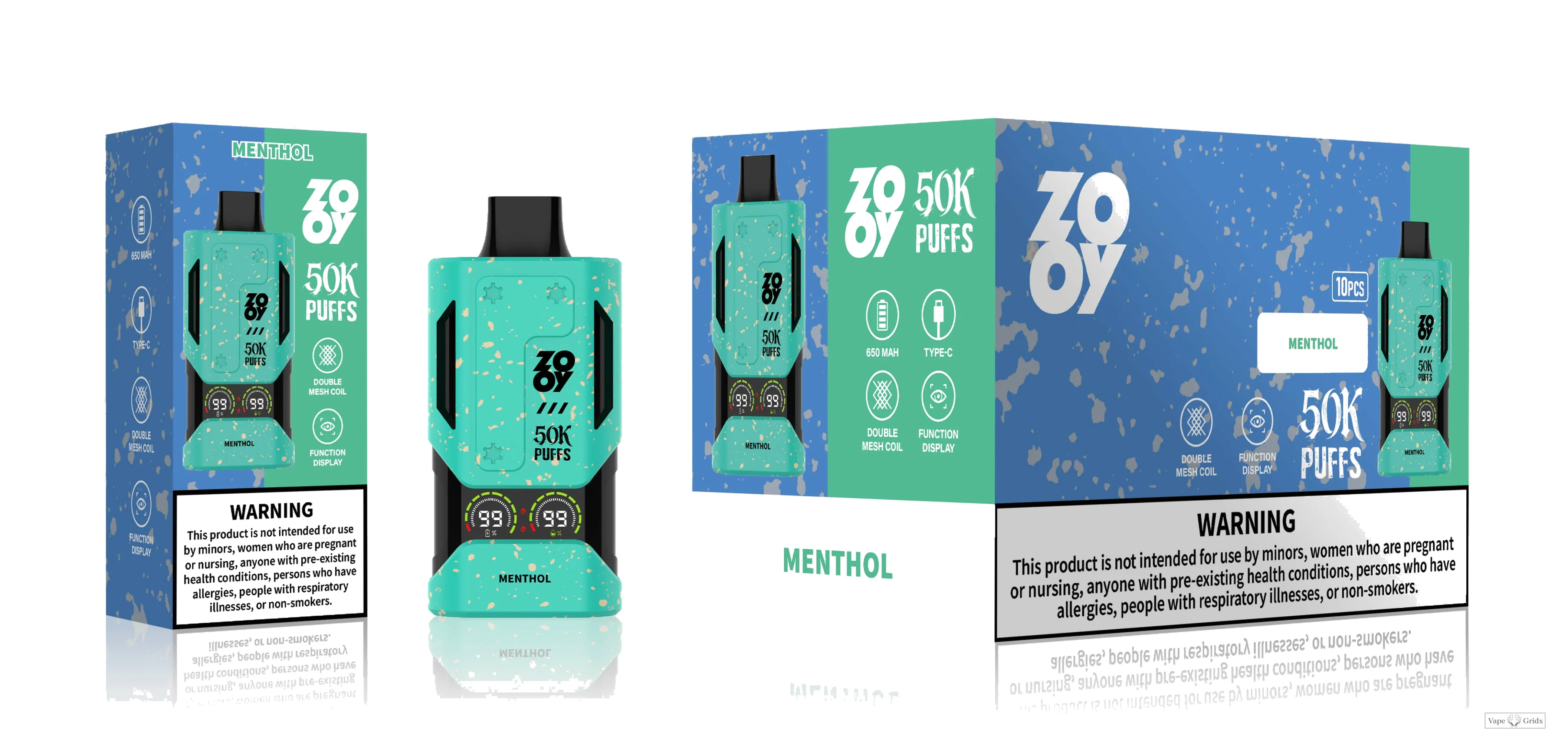 ZOOY Mecha 50000 50K Trekjes Smart Display Wegwerp Vape - image 2