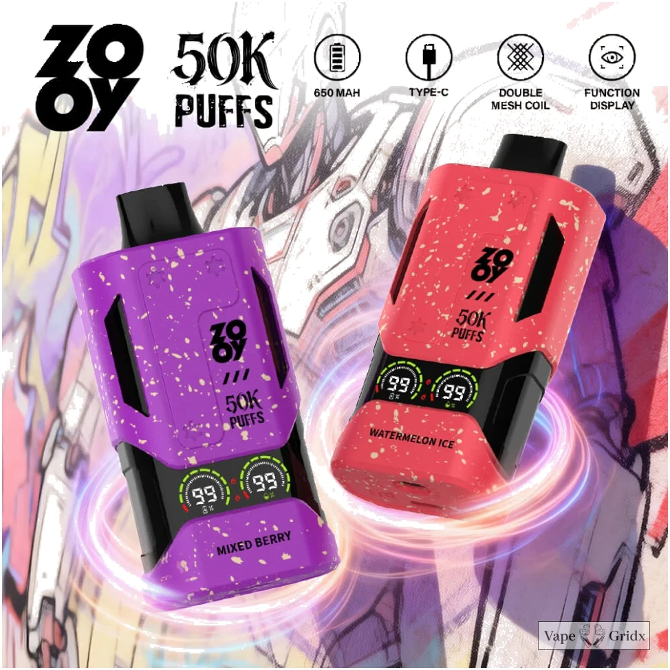 ZOOY Mecha 50000 50K Trekjes Smart Display Wegwerp Vape - image 12